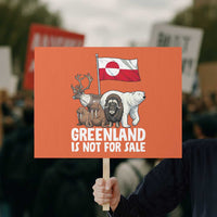 Greenland Is Not For Sale Protest Sign Arctic Animal Resist Protest Greenland Flag