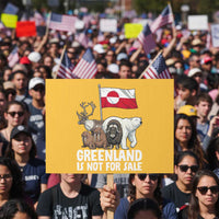 Greenland Is Not For Sale Protest Sign Arctic Animal Resist Protest Greenland Flag