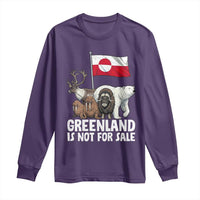 Greenland Is Not For Sale Long Sleeve Shirt Arctic Animal Resist Protest Greenland Flag