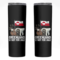 Greenland Is Not For Sale Skinny Tumbler Arctic Animal Resist Protest Greenland Flag
