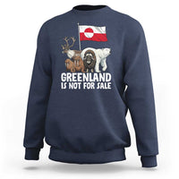 Greenland Is Not For Sale Sweatshirt Arctic Animal Resist Protest Greenland Flag
