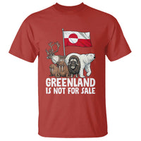 Greenland Is Not For Sale T Shirt Arctic Animal Resist Protest Greenland Flag