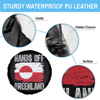 Hands Off Greenland Spare Tire Cover Distressed Flag Resist Political Protest