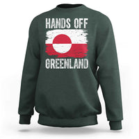 Hands Off Greenland Sweatshirt Distressed Flag Resist Political Protest