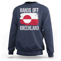 Hands Off Greenland Sweatshirt Distressed Flag Resist Political Protest