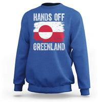 Hands Off Greenland Sweatshirt Distressed Flag Resist Political Protest