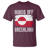 Hands Off Greenland T Shirt Distressed Flag Resist Political Protest