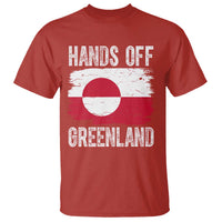 Hands Off Greenland T Shirt Distressed Flag Resist Political Protest
