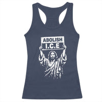 Jesus Abolish Ice Protest Racerback Tank Top Religious Faith Justice and Freedom Resistance