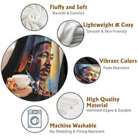 I Have A Dream Inspirational MLK Quotes Throw Blanket Equality and Justice Martin Luther King Tribute