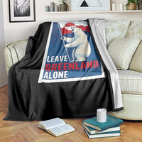Leave Greenland Alone Polar Bear Resist Throw Blanket Vintage Patriotic Propaganda Sovereignty Protest