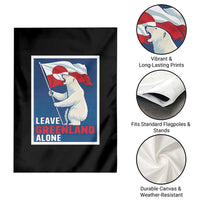 Leave Greenland Alone Polar Bear Resist Garden Flag Vintage Patriotic Propaganda Sovereignty Protest