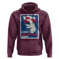 Leave Greenland Alone Polar Bear Resist Hoodie Vintage Patriotic Propaganda Sovereignty Protest