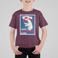 Leave Greenland Alone Polar Bear Resist T Shirt For Kid Vintage Patriotic Propaganda Sovereignty Protest