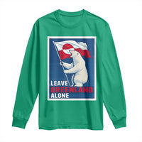 Leave Greenland Alone Polar Bear Resist Long Sleeve Shirt Vintage Patriotic Propaganda Sovereignty Protest