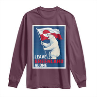 Leave Greenland Alone Polar Bear Resist Long Sleeve Shirt Vintage Patriotic Propaganda Sovereignty Protest