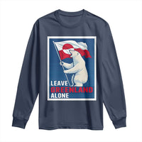 Leave Greenland Alone Polar Bear Resist Long Sleeve Shirt Vintage Patriotic Propaganda Sovereignty Protest
