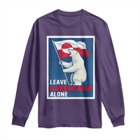 Leave Greenland Alone Polar Bear Resist Long Sleeve Shirt Vintage Patriotic Propaganda Sovereignty Protest