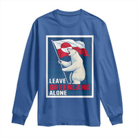 Leave Greenland Alone Polar Bear Resist Long Sleeve Shirt Vintage Patriotic Propaganda Sovereignty Protest