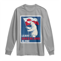 Leave Greenland Alone Polar Bear Resist Long Sleeve Shirt Vintage Patriotic Propaganda Sovereignty Protest