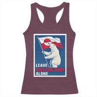 Leave Greenland Alone Polar Bear Resist Racerback Tank Top Vintage Patriotic Propaganda Sovereignty Protest