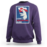 Leave Greenland Alone Polar Bear Resist Sweatshirt Vintage Patriotic Propaganda Sovereignty Protest