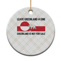Leave Greenland Alone Polar Bear Protest Ceramic Ornament Not For Sale Patriotic Flag