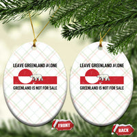Leave Greenland Alone Polar Bear Protest Ceramic Ornament Not For Sale Patriotic Flag