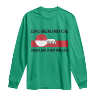 Leave Greenland Alone Polar Bear Protest Long Sleeve Shirt Not For Sale Patriotic Flag