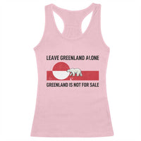 Leave Greenland Alone Polar Bear Protest Racerback Tank Top Not For Sale Patriotic Flag