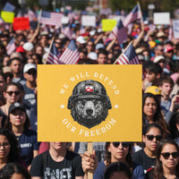 Greenland Bear We Will Defend Our Freedom Protest Sign Polar Bear Soldier National Pride