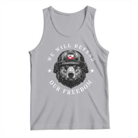 Greenland Bear We Will Defend Our Freedom Tank Top Polar Bear Soldier National Pride