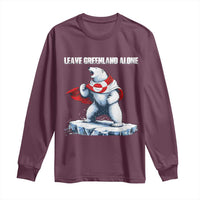Heroic Polar Bear Leave Greenland Alone Long Sleeve Shirt Patriotic Island Sovereignty Protest