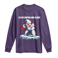 Heroic Polar Bear Leave Greenland Alone Long Sleeve Shirt Patriotic Island Sovereignty Protest