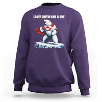 Heroic Polar Bear Leave Greenland Alone Sweatshirt Patriotic Island Sovereignty Protest