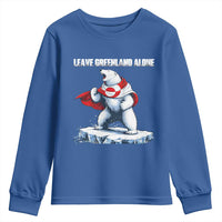 Heroic Polar Bear Leave Greenland Alone Youth Sweatshirt Patriotic Island Sovereignty Protest