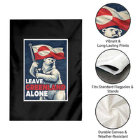 Leave Greenland Alone Vintage Poster Graphic Garden Flag Retro Polar Bear Waving Flag Patriot