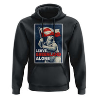 Leave Greenland Alone Vintage Poster Graphic Hoodie Retro Polar Bear Waving Flag Patriot
