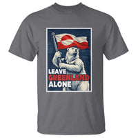 Leave Greenland Alone Vintage Poster Graphic T Shirt Retro Polar Bear Waving Flag Patriot