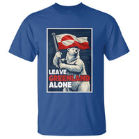 Leave Greenland Alone Vintage Poster Graphic T Shirt Retro Polar Bear Waving Flag Patriot