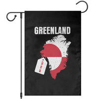 Greenland Not For Sale Patriotic Garden Flag Grunge Flag and Price Tag Protest