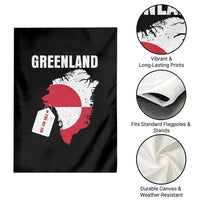 Greenland Not For Sale Patriotic Garden Flag Grunge Flag and Price Tag Protest
