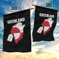 Greenland Not For Sale Patriotic Garden Flag Grunge Flag and Price Tag Protest