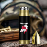 Greenland Not For Sale Patriotic Bullet Tumbler Grunge Flag and Price Tag Protest