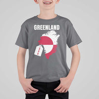 Greenland Not For Sale Patriotic T Shirt For Kid Grunge Flag and Price Tag Protest