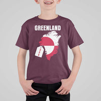 Greenland Not For Sale Patriotic T Shirt For Kid Grunge Flag and Price Tag Protest