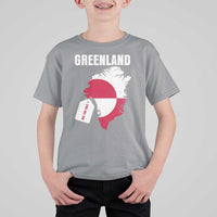 Greenland Not For Sale Patriotic T Shirt For Kid Grunge Flag and Price Tag Protest