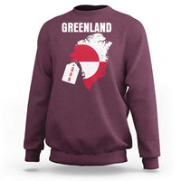 Greenland Not For Sale Patriotic Sweatshirt Grunge Flag and Price Tag Protest