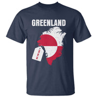 Greenland Not For Sale Patriotic T Shirt Grunge Flag and Price Tag Protest