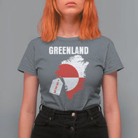 Greenland Not For Sale Patriotic T Shirt For Women Grunge Flag and Price Tag Protest